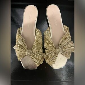 Loeffler Randall Daphne Knot Flat Sandals - Gold